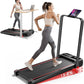 RHYTHM FUN Incline Foldable Treadmill, Walking Pad Treadmill with Incline, 300 lbs Portable Treadmills with Handles for Home Office Use, Under Desk Compact Walking Pad