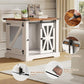 VOPEAK 27.5" Small Dog Crate Furniture, Chew Resistant Dog Crate for Puppy Dogs, Heavy Duty Small Dog Crate Dog Kennel Indoor with Double Doors, Wooden End Table for Bedroom Living Room, White