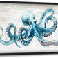 Octopus Large Wall Art Ocean Sea Nautical Pictures Rustic Blue Octopus Animal Wall Decor Canvas Print Painting Artwork for Bathroom Living Room Bedroom 36L" x 24W"
