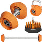 SKOK 25/55 lbs Pair Adjustable Dumbbells Set, Adjustable Weights Dumbbells Set for Men and Women with Anti-Slip Fast Adjust Weight by Turning Handle,Black Dumbbell with Tray