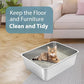 Stainless Steel Litter Box - Cat Litter Box Easy to Clean, Never Absorbs Odor, Stains, or Rusts - Silver (17.7" L x 13.5" W x 6" H)