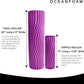 Oceanfoam Tidal Roller - Magenta - Muscle Massage Foam Roller for Back Pain & Stretching - Firm and Ergonomic Wide Wave Textured - Yoga, Athletics, & Wellness - Full Size, 20" x 5"