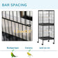 PawHut Large Bird Cage with 1.7 ft. Width for Wingspan, Bird Aviary Indoor with Multi - Door Design, Fit for a Canary, Finch, Conure, 55", Black