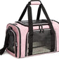 Cat Carrier Dog Carrier Pet Carrier Cat Bags for Small Medium Cats Dogs Puppies of 15 Lbs,of Airline Approved Small Dog Bag Soft Sided,Collapsible Travel Puppy Carrier (Large, Pink)