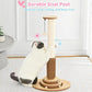 Made4Pets Cat Scratching Post Premium Sisal Cat Scratcher Kitten Toys for Indoor Kittens 28.3" Tall Cat Tower Scratch Post Cat Tree Wooden Interactive Ball Track Cat Toy with Hanging Ball, Beige