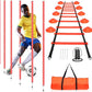 HOTOOLME Agility Training Poles Equipment Soccer Training Equipment includes 6 Agility Poles,Agility Ladder, 10 Soccer Cones,Jump Rope for Speed Training, Soccer Training, Basketball Athletes & Kids