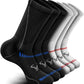 BULLIANT Compression Socks for Men 6Pairs, Athletic Crew Socks Cushioned For Men Sports Running-Arch Support