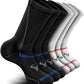 BULLIANT Compression Socks for Men 6Pairs, Athletic Crew Socks Cushioned For Men Sports Running-Arch Support