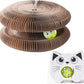 Kitty Curls Cat Toy Kurlz, Interactive Scratch Pad, Foldable Accordion,Cat Recyclable Scratcher with Ball (Black)