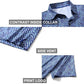 Men's Golf Polo Shirts Short Sleeve Striped Performance Moisture Wicking Dry Fit Golf Shirts for Men
