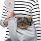 Tomkas Small Dog Sling Carrier - Zipper Pocket & Classic Strap - for 3-10 lbs Pets(Grey)