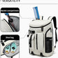 Gym Duffle Tennis Bag Backpack 4-Way Waterproof with Shoes Compartment for travel Sport Hiking laptop (Sea salt white02)