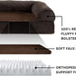 Furhaven Orthopedic Dog Bed for Large Dogs w/ Removable Bolsters & Washable Cover, For Dogs Up to 95 lbs - Sherpa & Chenille Sofa - Coffee, Jumbo/XL