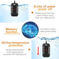 AQQA Aquarium Submersible Heater for Fish Tank,LED Temperature Display and Built-in Thermometer,External Controller Temperature Control Range 59℉-93℉,Safety Control Protects 50W