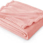 Bedsure Fleece Throw Blanket for Couch Pink - Lightweight Plush Fuzzy Cozy Soft Blankets and Throws for Sofa, 50x60 inches