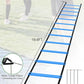 Speed Agility Training Equipment Set - 20ft Agility Ladder, 10 Disc Cones, Resistance Parachute, 5 Resistance Bands & Carry Bag | Football Soccer Basketball Fitness Drills for Kids Adults