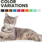 BRONZEDOG Leather Cat Collar with Removable Bells Non Breakaway Kitten QR Tag for Girl Boy (7" - 9" for Cats, White & Silver)