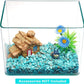 WAYBER 2 Lbs/920g Green Turquoise Decorative Stones Irregular Aquarium Pebbles Crystal Rocks Quartz Gravels for Fish Turtle Tank/Succulent Plants/Air Plants Decoration (Fill 2 Cups)