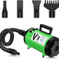 PetLife Professional 5.2HP Dog Dryer with Heater, high Velocity Dog Hair Dryer, Low Noise Grooming Blower for Dogs, Adjustable Pet Force Dryer for Home and Salon Use