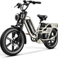 Dual Battery Electric Bike for Adults, 160 Miles Long Range Cargo Ebike with 48V 60AH Removable 2880WH Battery, 1450W Peak Motor 34MPH Electric Bicycle, 20" x 4" Fat Tire Hydraulic Brakes E Bike