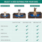 YITAHOME Rattan Dog Sofa Bed with Cushion,Wicker Pet Bed Sofa Couch Indoor Outdoor Water Unaffected for Large Medium Small Dogs Cats (24.8''L*19.7''W*9.8'',Blue)
