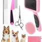 Dog Brush for Shedding Grooming,6 Pack Long-Pin Brush Set for Long Haired Dog Cat Goldendoodles Poodles Doodles Pink