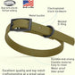 Dogline Biothane Waterproof Dog Collar Strong Coated Nylon Webbing with Black Hardware Odor- Proof for Easy Care Easy to Clean High Performance Fits Small Medium or Large Dogs, Olive Drab Green