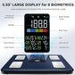 GE Scale for Body Weight Smart: Digital Bathroom Body Fat Scales 500lbs for BMI Muscle Bluetooth Smart Weight Monitor 11.8" Large Platform Weighing Machine Health Analyzer with App Dark Blue