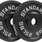 Steel Weight Plates 85LB Set - Olympic 2 inch Center Premium Coating 2x 25lb, 10lb, 5lb, and 2.5lb for Olympic Weight Lifting Barbells