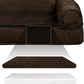 Furhaven Orthopedic Dog Bed for Large Dogs w/ Removable Bolsters & Washable Cover, For Dogs Up to 125 lbs - Plush & Suede Sofa - Espresso, Jumbo Plus/XXL