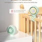 Dreamegg Portable Stroller Fan - 4000mAh Rechargeable Baby Stroller Fan With LED Display, Night Light, Hidden Blade, Detachable 4 Speed 360°Rotate, Handheld Cooling for Crib,Travel, Car Seat(Green)