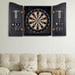 Sisal Dart Board Cabinet Sets, Decorative Dart Boards for Adults [6*Steel Darts] - Wooden Dartboard Cabinet with Integrated Scoreboard for Family Game Rooms