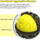 Dog Ball for Aggressive Chewers - Interactive Dog Toy Balls Fun Squeaky Sound to Keep Them Busy, Durable for Small Medium Large Breeds, Rubber Pet Chew Toys, As Seen on TV, Black & Yellow