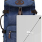Kalesi Gym Duffle Bag Backpack 4-Way Vintage canvas with Shoes Compartment for travel Sport Hiking laptop (Vintage blue)