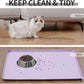 Waterproof Pet Feeding Mat with High Raised Edges, Heavier and Thicker Placemats for Cat Dog Water Bowl with BPA Free, Dogs Cats Food Mats for Messy Drinkers to Prevent Spill and Protect Floors