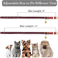 OOPSDOGGY Rolled Leather Cat Collar with Bell - Reflective Kitten Collar with Safety Elastic Strap - Adjustable Small Pet Collars for Boy Girl Cats (Burgundy)