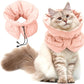 Cat Recovery Collar, Soft Adjustable Cat Cone Alternative, Lightweight Waterproof Fasteners Collars for Cats Kittens Puppies, After Surgery Stop Licking and Daily Use (Orange Pink, M(Neck7.9-13.8"))