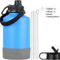 Drinco Stainless Steel Water Bottle Spout Lid Vacuum Insulated Double Wall Water Bottle Wide Mouth (64oz 40oz 32oz 22oz 18oz 14oz) Leak Proof Keep Cold Sport Camping Hiking (64 oz, 64oz Royal Blue)