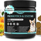 Probiotics for Dogs, Digestive Enzymes for Gut Health Support, Dog Fiber Supplement with Pumpkin for Diarrhea & Bowel Support, Upset Stomach & Gas Relief, Constipation - 60 Count Chicken Flavor