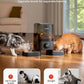 oneisall Wireless WiFi Automatic Cat Feeders 2 Cat, Rechargeable 100-Day Battery Operated Timed Cats Feeder, 20 Cups/5L Cats Food Dispenser Automatic for Large Kibble, Smart App Control.