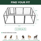 FXW Homeplus Unleashed Indoor Dog Playpen - Stress-Free and Safe Play, Heavy Duty 24 Inch 5 Acrylic Panels + 5 Wire Panels Dog Pen for Puppy and Small Dogs, Black│Patented