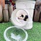 Hamster Carrier Cage, Marble Print Anti-bite and Chewproof Design, Table Chinchillas Cage for Small Guinea Pig Bird Parrot Budgies, Front and Top Ventilation