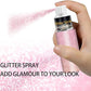 Hair and Body Glitter Spray, Holographic Glitter Highlighter Powder, Face Body Clothes Shiny Glitter, Loose Shimmer Hairspray Festival Rave Prom Accessories, 10g (03# Pink)