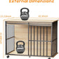 43.7" Dog Crate Furniture, XL Dog Crate Dog Kennel Indoor with Wheels for Large Medium Small Dogs, Wooden Dog Kennel End Table with Sliding Door Wooden Furniture Crates for Living Room, Bedroom