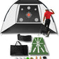 Golf Net 10x7ft – All-in-One Indoor/Outdoor Practice net with Multiple Targets, Heavy-Duty Base, tee, Balls & Bag for Driving, Chipping & Swing Training for Golf Lovers & dads.