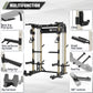 MAJOR FITNESS F22 Power Rack, 1600lbs All-in-One Squat Rack with Cable Crossover, Dual Pulley System, Heavy-Duty Steel Frame, Attachments & Storage for Home Gym Strength Training