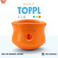 WEST PAW Zogoflex Toppl Treat Dispensing Dog Toy Puzzle – Interactive Chew Toys for Dogs – Dog Toy for Moderate Chewers, Fetch, Catch – Holds Kibble, Treats, X-Large, Tangerine