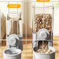 GKYZBB Hanging Automatic Food Water Dispenser,Rabbit Feeder Guinea Pig Water Bottle Food Feeder for Ferret Guinea Pig Rabbit Bunny Cage Accessories (Grey, 520ml+1200ml)