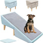 Split Ottoman Dog Ramp, Folding Pet Ramps Stairs for Couch, Pet Ramps Stairs for Small and Large Dogs, Holds up to 220 lbs (Blue, One Size)