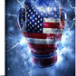 Sports Boxing Wall Art Canvas American Flag Wall Decor Prints Framed Painting Pictures Gifts Artwork for Bathroom Living Dining Room 16"x24"